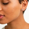 ​​​​​​​Sterling Silver CZ LOVE Studs