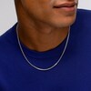 Sterling Silver Diamond Cut Foxtail Chain Made in Italy - 20"
