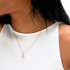 10K Solid Gold CZ D Initial Charm
