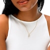 10K Solid Gold CZ F Initial Charm