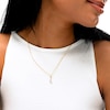 10K Solid Gold CZ L Initial Charm