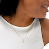 10K Solid Gold CZ Q Initial Charm