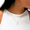 10K Solid Gold CZ R Initial Charm