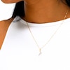 10K Solid Gold CZ T Initial Charm