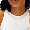 10K Solid Gold CZ W Initial Charm