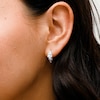 Sterling Silver CZ Round and Square Huggies