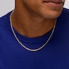 10K Semi-Solid Gold Diamond Cut Figaro Gucci Chain Made in Italy - 20"