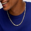 10K Hollow Gold Figaro Chain - 22"