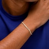 10K Hollow Gold Diamond Cut Wheat Chain Bracelet - 8.5"