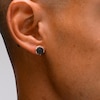 14K Gold Plated 1/4 CT. T.W. Black Diamond Round Studs