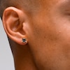 14K Gold Plated 1/6 CT. T.W. Black Diamond Square Studs