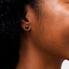 ​​​​​​​Solid Sterling Silver 6mm Black CZ Solitaire Studs