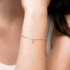 10K Solid Gold Lab-Grown Diamond Accent Moon Charm