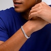 Sterling Silver Diamond Cut Cuban Chain Bracelet Made in Italy - 8.5"