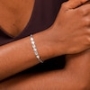 Sterling Silver Diamond-Cut Valentino Chain Bracelet Made in Italy - 7.5"