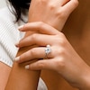 Sterling Silver CZ and Freshwater Cultured Pearl Toi et Moi Ring - Size 7