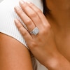 Sterling Silver CZ Round Composite Ring- Size 8
