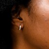 10K Solid Gold CZ Huggie Hoops