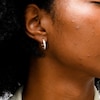 ​​​​​​​14K Solid Gold CZ Huggie Hoops
