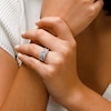 ​​​​​​​Sterling Silver CZ Round Center Stone By-Pass Ring - Size 7