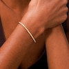 10K Hollow Gold Rope Chain Bracelet Made in Italy - 8"