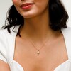 14K Gold Plated Diamond Accent Small Evil Eye Necklace Charm