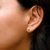 14K Gold Plated 1/5 CT. T.W. Diamond Small Circle Studs