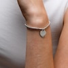 Child's Sterling Silver Bead Chain Bracelet with Heart - 5" + 1"