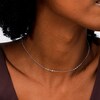 ​​​​​​​Child's Sterling Silver Station Curb Chain Made in Italy - 15"