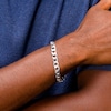 Sterling Silver Diamond-Cut Curb Chain Bracelet Made in Italy - 8.5"