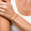 10K Hollow Gold Square Open Curb Chain Bracelet Made in Italy - 7.5"