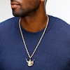 14K Gold Plated 1 CT. T.W. Diamond Open Armed Jesus Necklace Charm