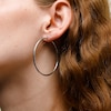 Sterling Silver Diamond-Cut Hollow Hoops