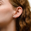 Sterling Silver CZ Trillion Solitaire Studs
