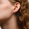 Sterling Silver Diamond-Cut Hollow Continuous Hoops