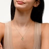 10K Semi-Solid Gold CZ Holy Spirit Two-Tone Necklace Charm