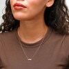 10K Semi-Solid Gold CZ LOVE Pendant - 16" + 2"