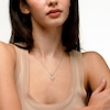 10K Solid Gold Double Dolphin Two-Tone Necklace Charm