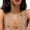 10K Solid Gold CZ Saint Jude Tri-Tone Necklace Charm