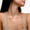 10K Hollow Gold Pavé Heart Curb Chain - 18" + 1"
