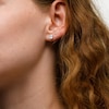 Sterling Silver CZ Oval Solitaire Studs