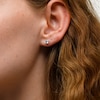 Sterling Silver CZ Reversible Ball Studs