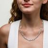 ​​​​​​​Sterling Silver CZ Barbed Wire Necklace - 20"