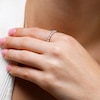Sterling Silver CZ Marquise and Round Double Row Ring Band - Size 7