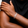 Sterling Silver Diamond-Cut Flat Curb Chain Bracelet Made in Italy - 8.5"