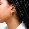 10K Hollow Gold Diamond-Cut Detail Hoops