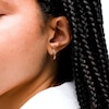 10K Hollow Gold Diamond-Cut Square Hoops