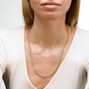 10K Hollow Gold Diamond-Cut Curb Chain Made in Italy - 22"