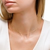 10K Solid Gold Diamond-Cut Stamp Mirror Chain Made in Italy - 16"