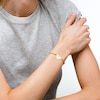 10K Hollow Gold Heart Rope Chain Bracelet - 7" + 1"